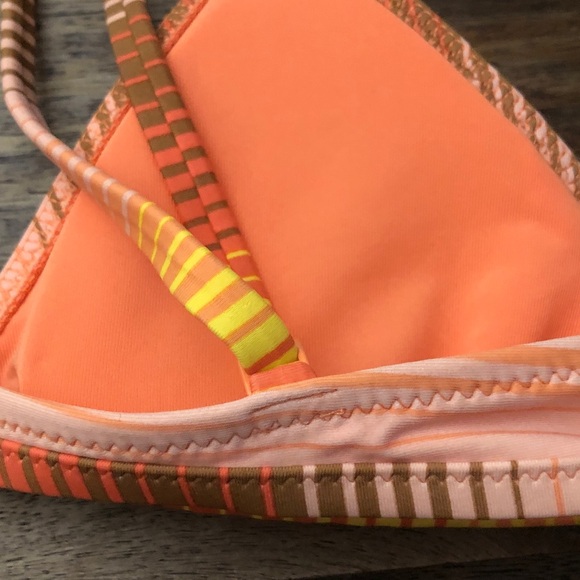 Aerie Orange and Yellow Striped Bikini Top - Picture 5 of 6